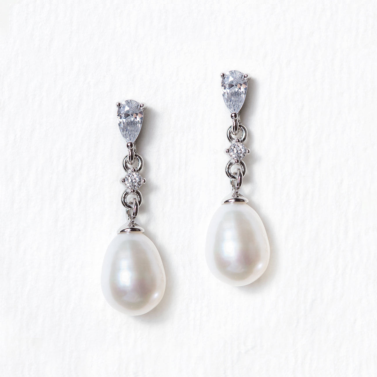 Baroque Grey Pearl Drop Earrings in 18K Gold - Ayesha Mayadas